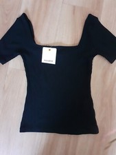 Top collo quadrato a costine pull and bear, nuovo con etichetta, piccolo