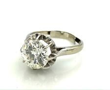 Magnifico Anello Oro 18 Carati - Solitario Antico IN Diamante 3,50 4,80 G