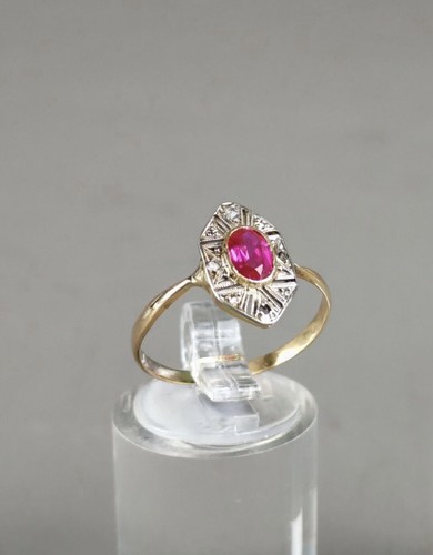 Anello oro giallo bianco - in,