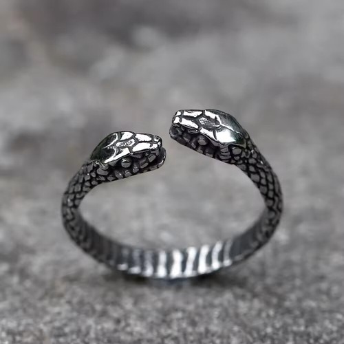 Anello acciaio serpente a - anello,