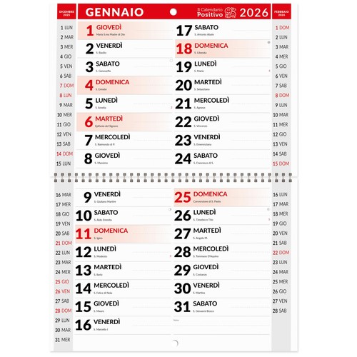Calendario 2026 muro - calendario, da