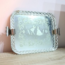 Archimede Seguso Barovier & Toso Vassoio Torchon Da Portata Venezia Anni ‘40