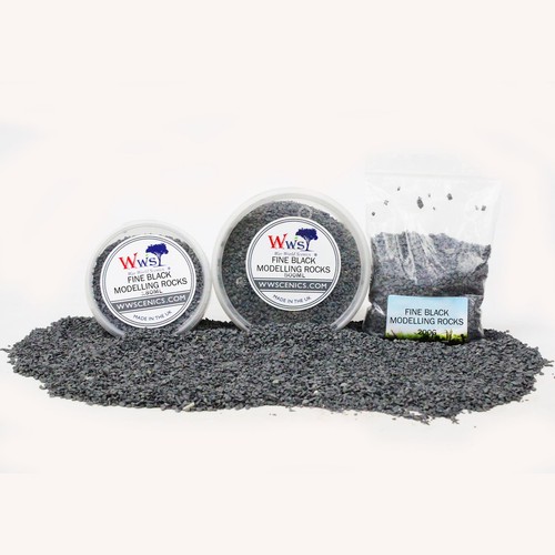 Rocce nera fine - rocce, 1-3mm