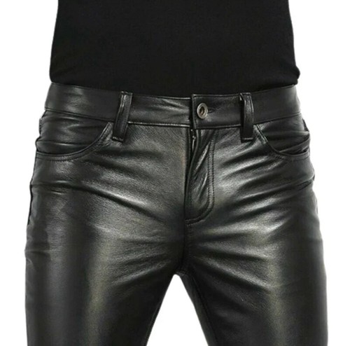 Pantaloni uomo biker moda slim