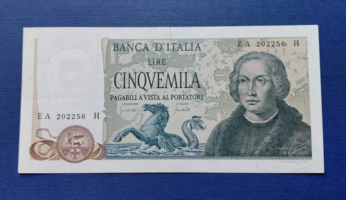 Banconota 5000 lire colombo - lire,