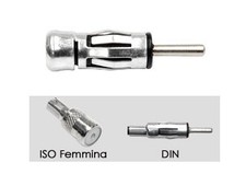SPINOTTO ADATTATORE ANTENNA AUTORADIO DA ISO FEMMINA A DIN MASCHIO SENZA CAVO