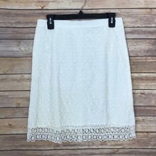 LOFT Skirt Womens 4 Ivory