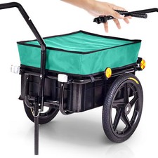 Rimorchio Bicicletta Bici Carrello Trasporto Carico Carello Carretto 60 Kg 70L