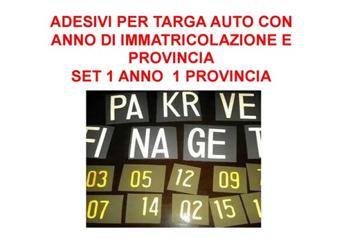 Adesivi per targa - adesivi,