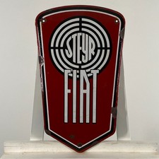 Insegna Smaltata Fiat -