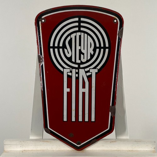 Insegna smaltata fiat - smaltata,