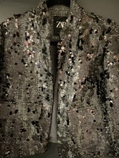 Giacca paillettes Zara canna
