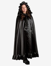 Mantello Nero Con Balze - Mantello confezionato sartorialmente a Venezia