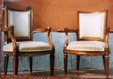 Coppia 2 Poltrone in legno di noce, fine '800. Ottimo stato.  €800