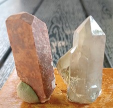 QUARZO ORTOCLASIO BAVENO Lotto 2 Pezzi Coppia cristalli Collezione 