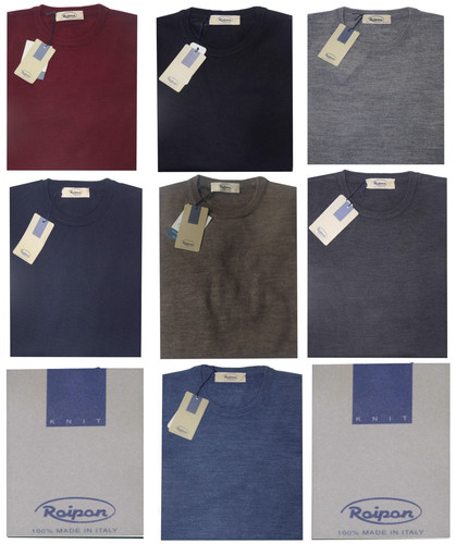 Pullover girocollo uomo lana - pullover,