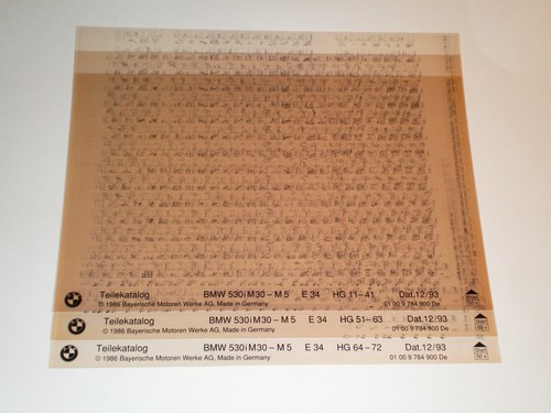 Microfiche catalogo ricambi - catalogo,
