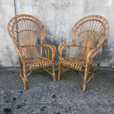COPPIA POLTRONE VIMINI VINTAGE