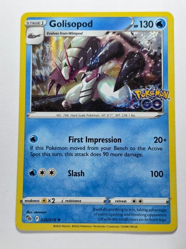 Golisopod 026 078 holo raro - 026/078,