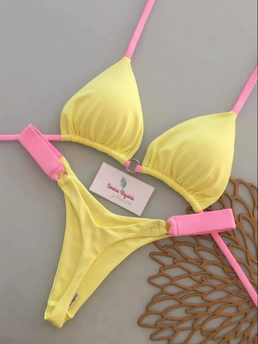 Bikini perizoma donna giallo - perizoma,