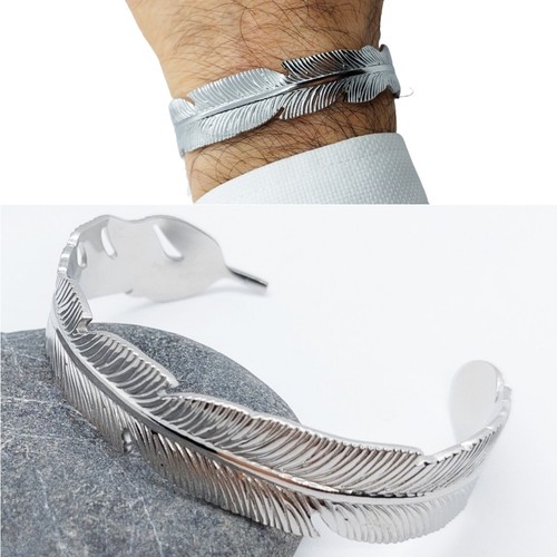 Bracciale uomo piuma grande - da,