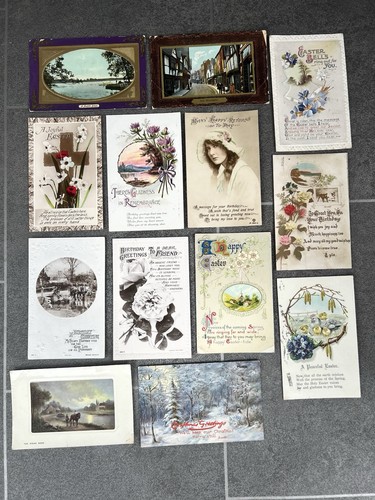 Lot antique postcards - of,