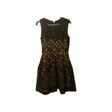 Abito Maje Elvira taglia XS nero pizzo senza maniche parigino chic 