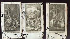 v1  Lotto 3 piccole stampe incisioni Francesi Francia Molière 