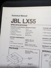 JBL LX55 Speakers Specifiche