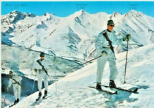 Cartolina  Alpini in tenuta da neve con gli sci e fucili Limone Piemonte 