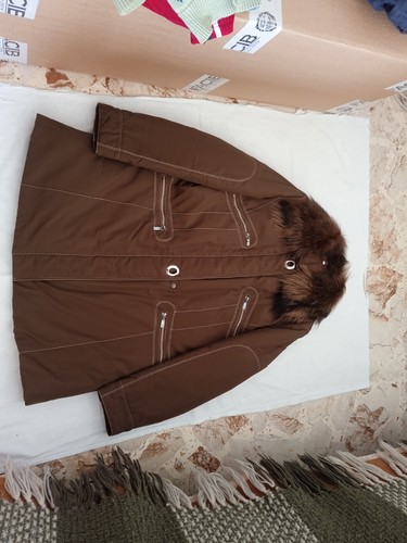 Piumino lungo marrone - , con