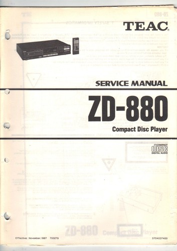 Teac 880 manuale - teac, zd-880