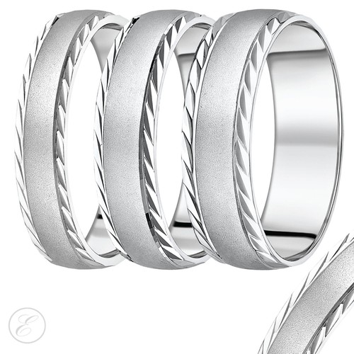 Anello fede palladium - anello, satinato