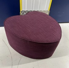 Pouf cuore tessuto viola