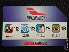 Scheda Telefonica Sip Prp 218 "Protezione Civile Italia" Tir 130.000