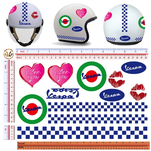 Adesivi casco vespa love - , you