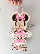 Lampada da parete cameretta minnie personalizzata in legno idea regalo