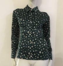 DENNY ROSE Camicia verde fantasia palline Tg M 
