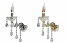 Applique da muro candelabro gocce pendenti cristallo acrilico attacco E14 E34