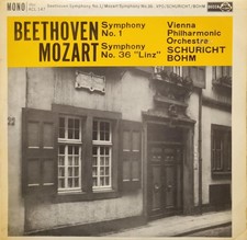 Beethoven, Mozart - Sinfonia N. 1 & N. 36 "Linz" / Böhm, Schuricht - LP