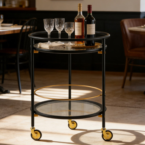 Carrello bar rotondo - carrello,