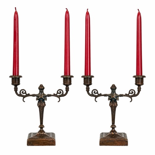 Coppia candelabri statuini - coppia,