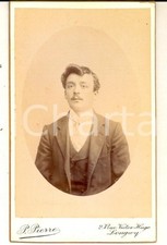 1910 ca LONGWY (F) Ritratto maschile in abito scuro - Foto P. PIERRE CDV