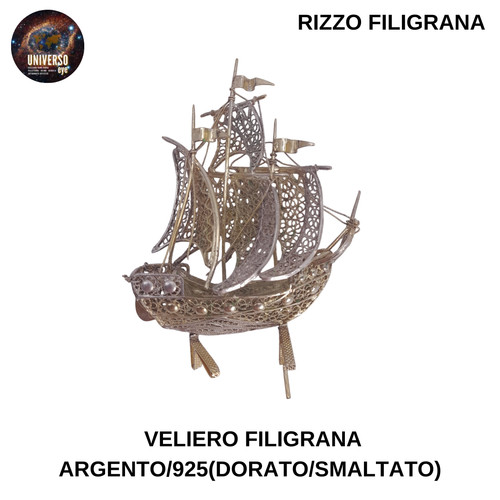 Veliero filigrana argento 925 - filigrana, argento/925