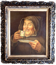 Antico dipinto ritratto di