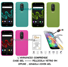 Cover per WIKO U PULSE LITE ( 5.2) Custodia GEL tpu MATTE soft + PELLICOLA VETRO