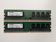 COPPIA RAM ELPIDA DDR2 1GB 1RX8 PC2-6400U-666 EBE10UE8AEFA-8G-E 0922GL331798 2GB