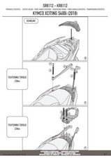 KAPPA Attacco Posteriore Per Piastra Bauletto Per Kymco Xciting S400i 2018-2023