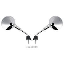 PAIR SHORTY MIRRORS CHROME FOR