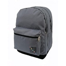 ZAINO doppio scomparto FEDEZ X SEVEN scuola GRIGIO cartella MATERIALE RICICLATO